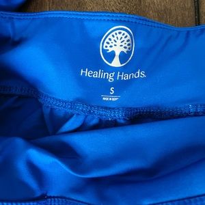 HEALING HANDS SCRUB PANTS : Size small royal blue
